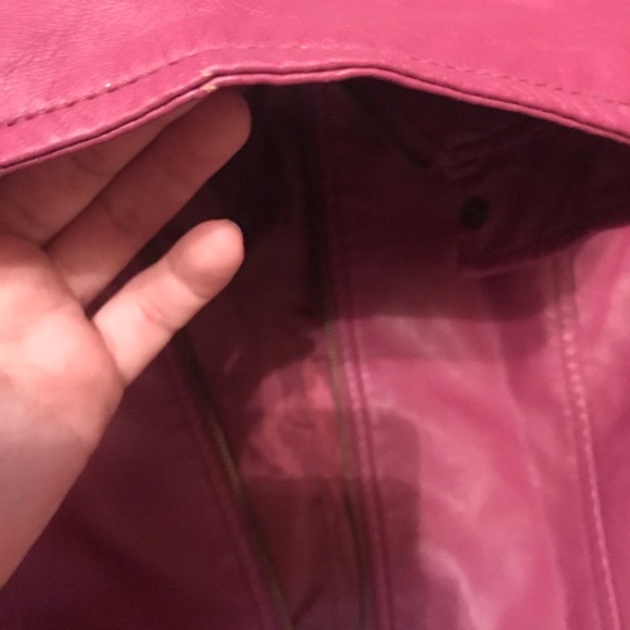 Last Chance Pink Leather Jacket - Picture 3 of 7